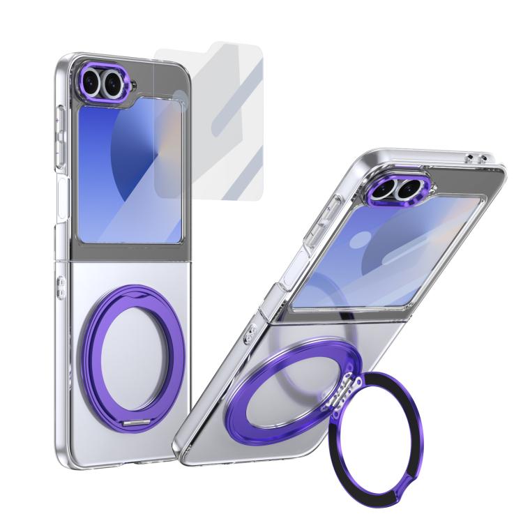 Integrated Ice-feel High-transparency 360-Degree Rotating Stand MagSafe Folding Phone Case