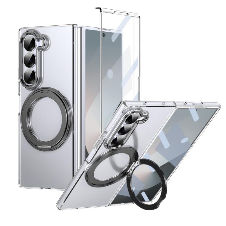 Integrated Ice-feel High-transparency 360-Degree Rotating Stand MagSafe Folding Phone Case