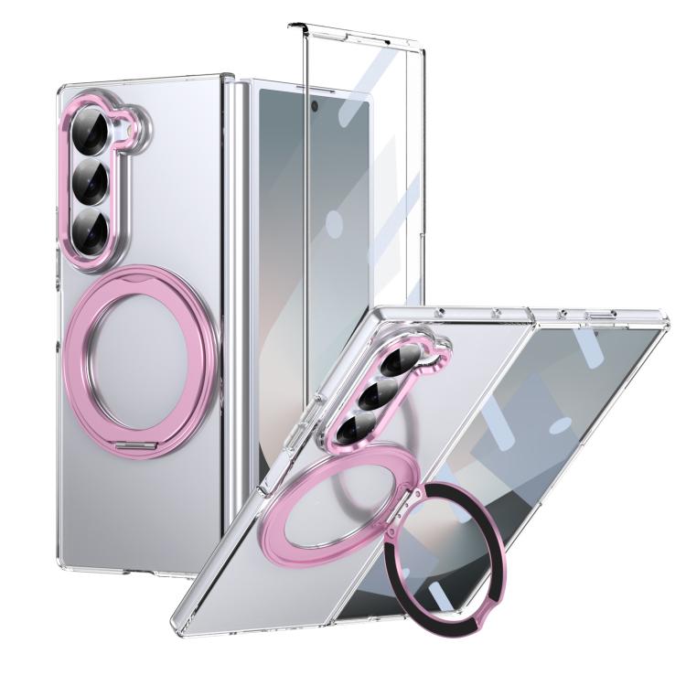 Integrated Ice-feel High-transparency 360-Degree Rotating Stand MagSafe Folding Phone Case