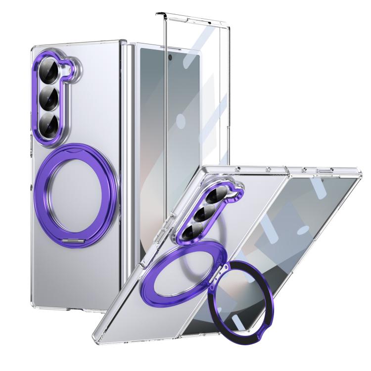 Integrated Ice-feel High-transparency 360-Degree Rotating Stand MagSafe Folding Phone Case