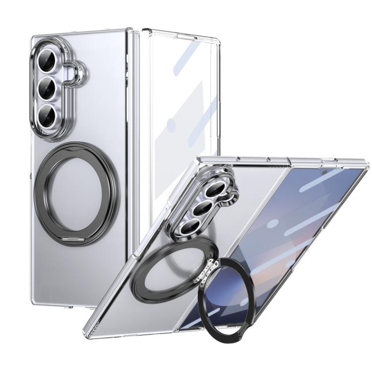 Integrated Ice-feel High-transparency 360-Degree Rotating Stand MagSafe Folding Phone Case