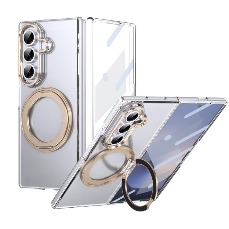 Integrated Ice-feel High-transparency 360-Degree Rotating Stand MagSafe Folding Phone Case