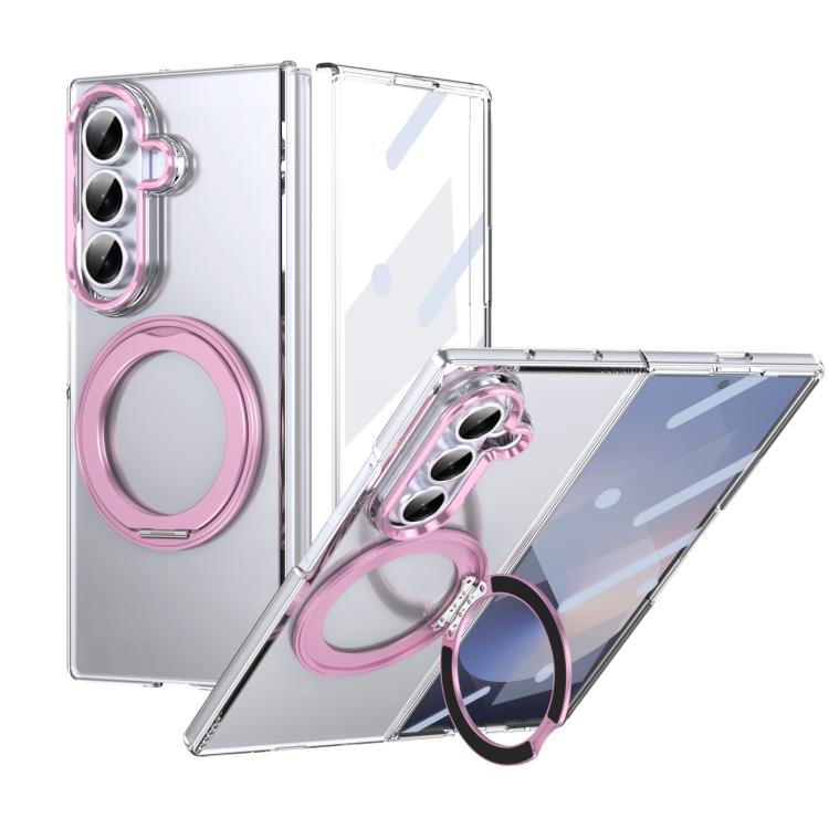 Integrated Ice-feel High-transparency 360-Degree Rotating Stand MagSafe Folding Phone Case