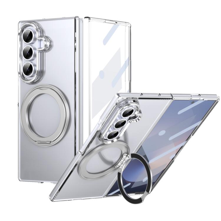 Integrated Ice-feel High-transparency 360-Degree Rotating Stand MagSafe Folding Phone Case