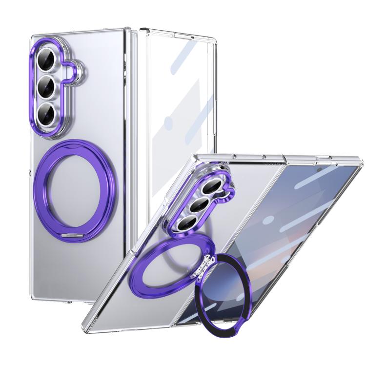 Integrated Ice-feel High-transparency 360-Degree Rotating Stand MagSafe Folding Phone Case
