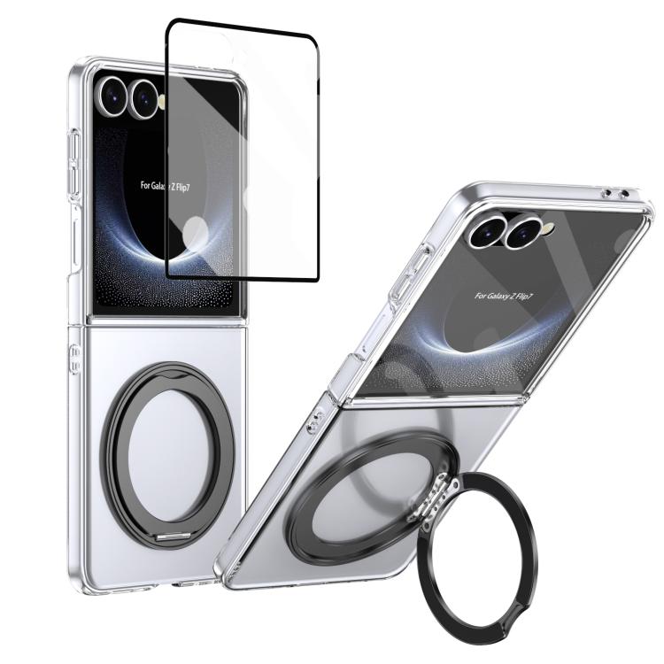 Integrated Ice-feel High-transparency 360-Degree Rotating Stand MagSafe Folding Phone Case