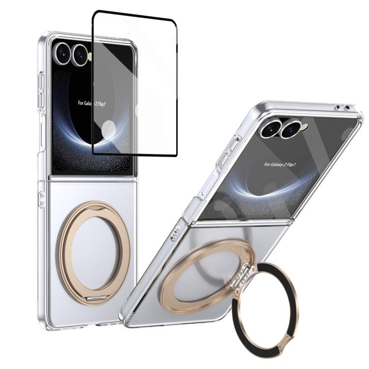 Integrated Ice-feel High-transparency 360-Degree Rotating Stand MagSafe Folding Phone Case