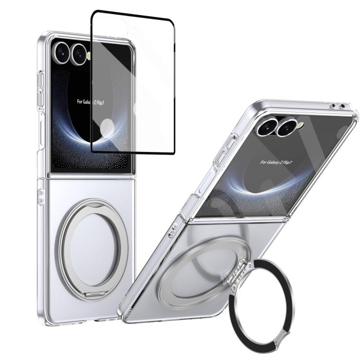 Integrated Ice-feel High-transparency 360-Degree Rotating Stand MagSafe Folding Phone Case
