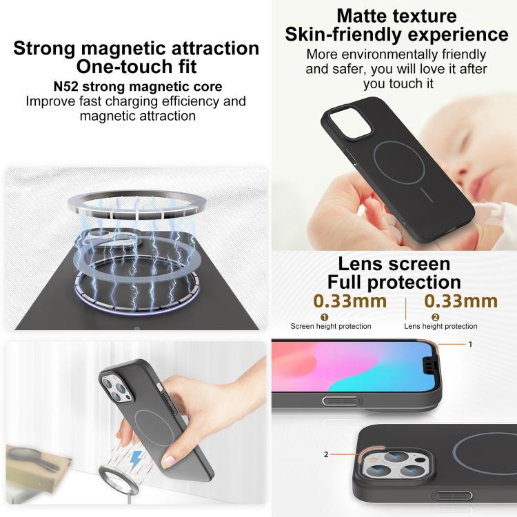 Thin Circle PC Injection MagSafe Phone Case, For iPhone 14 Pro Max, For iPhone 13 Pro Max, For iPhone 13 Pro