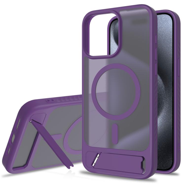 Frosted Holder PC Hybrid TPU MagSafe Phone Case, For iPhone 12, For iPhone 12 Pro Max, For iPhone 12 Pro