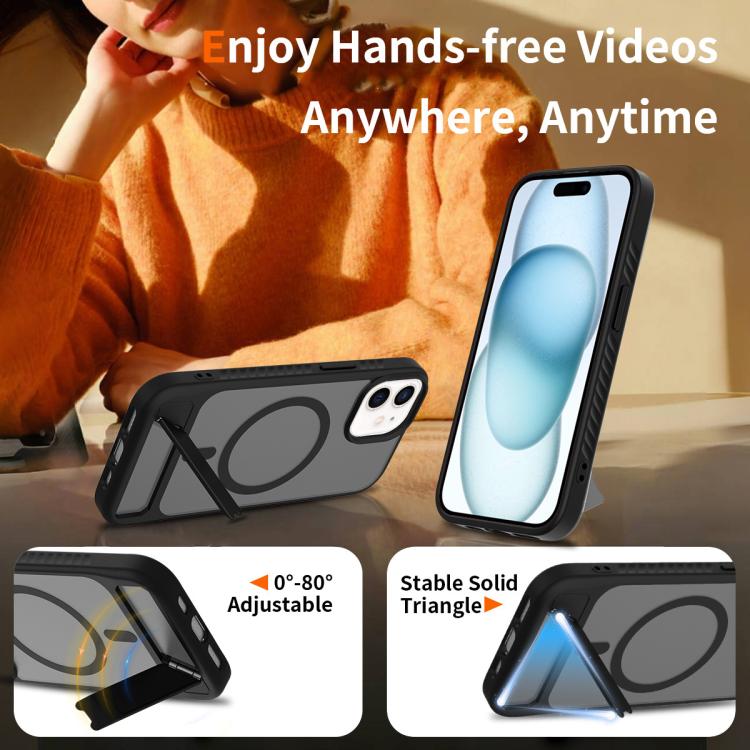 Frosted Holder PC Hybrid TPU MagSafe Phone Case, For iPhone 12, For iPhone 12 Pro Max, For iPhone 12 Pro