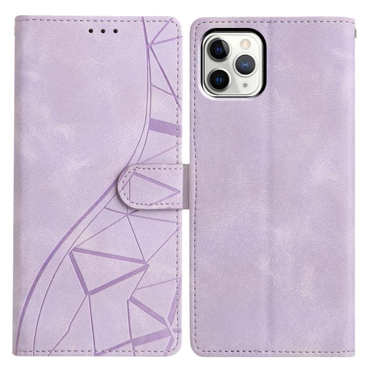 Triangles Embossed Leather Phone Case, For iPhone 11, For iPhone 11 Pro, For iPhone X / XS, For iPhone XR