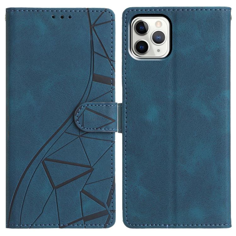 Triangles Embossed Leather Phone Case, For iPhone 11, For iPhone 11 Pro, For iPhone X / XS, For iPhone XR