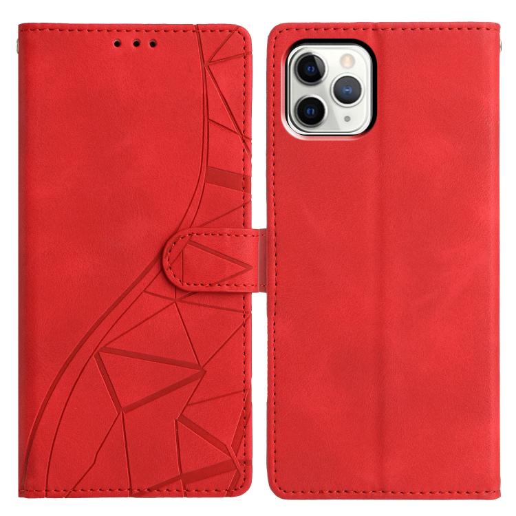 Triangles Embossed Leather Phone Case, For iPhone 11, For iPhone 11 Pro, For iPhone X / XS, For iPhone XR