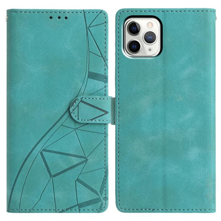 Triangles Embossed Leather Phone Case, For iPhone 11, For iPhone 11 Pro, For iPhone X / XS, For iPhone XR