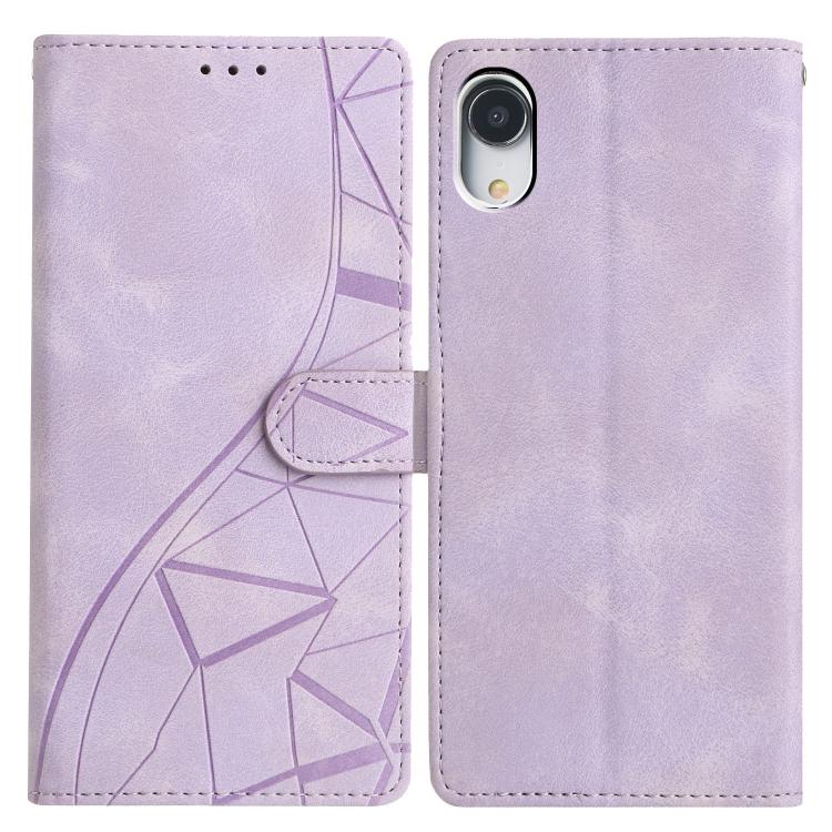 Triangles Embossed Leather Phone Case, For iPhone 11, For iPhone 11 Pro, For iPhone X / XS, For iPhone XR
