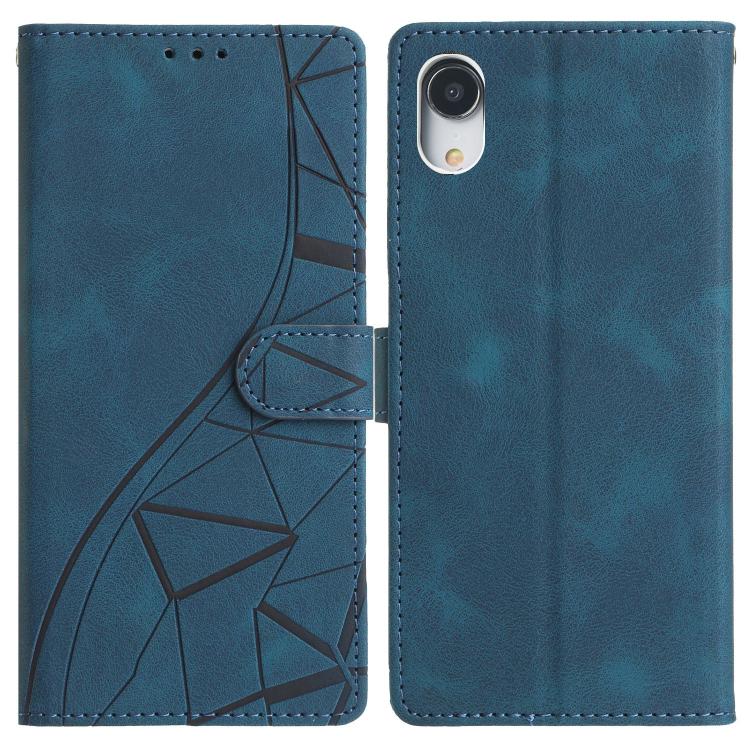 Triangles Embossed Leather Phone Case, For iPhone 11, For iPhone 11 Pro, For iPhone X / XS, For iPhone XR