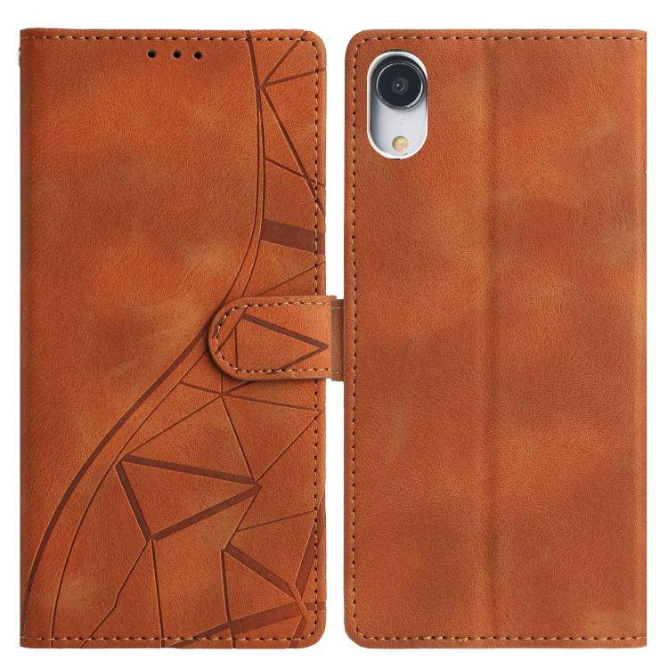 Triangles Embossed Leather Phone Case, For iPhone 11, For iPhone 11 Pro, For iPhone X / XS, For iPhone XR