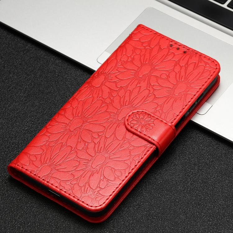 Daisy Embossed Leather Phone Case, For iPhone 16e, For iPhone 16 Pro Max