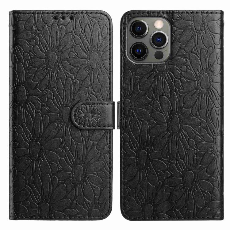 Daisy Embossed Leather Phone Case, For iPhone 12 Pro Max, For iPhone 11 Pro Max