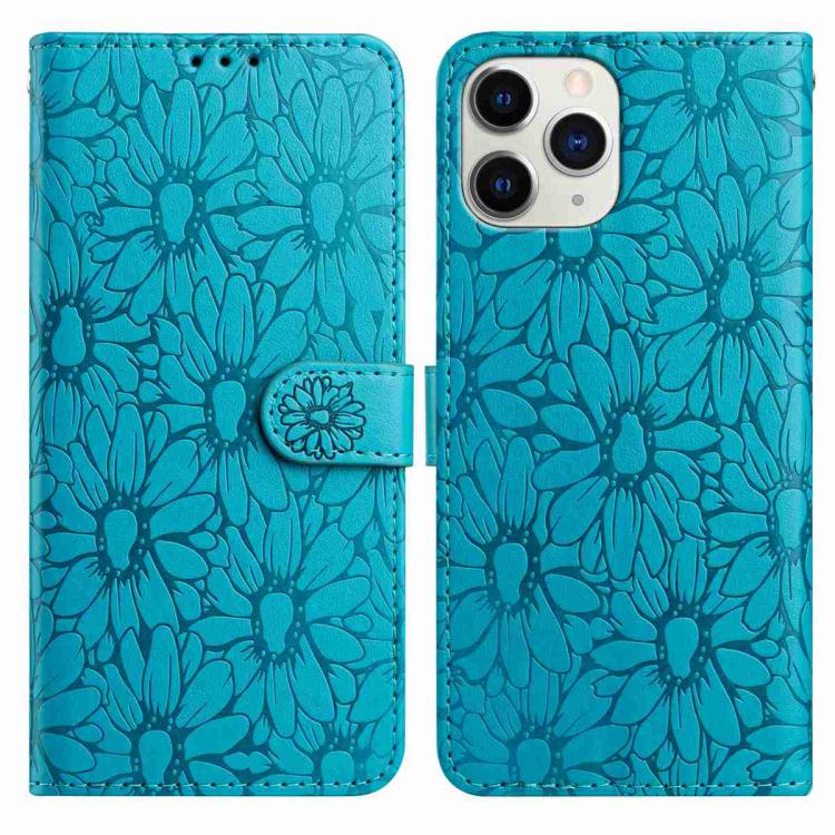 Daisy Embossed Leather Phone Case, For iPhone 12 Pro Max, For iPhone 11 Pro Max