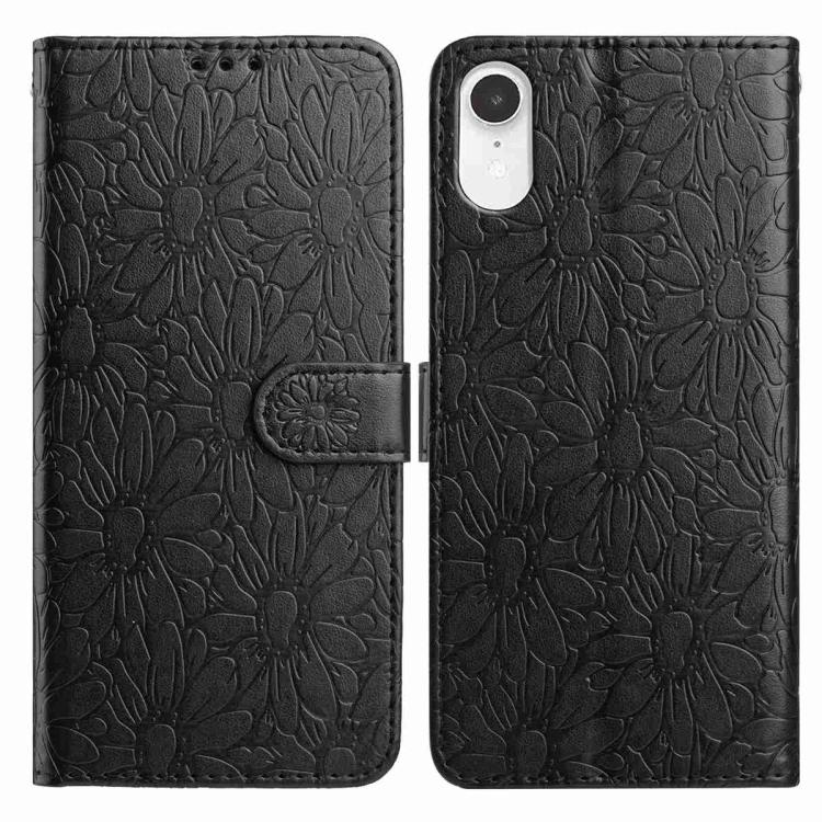 Daisy Embossed Leather Phone Case, For iPhone X / XS, For iPhone XR