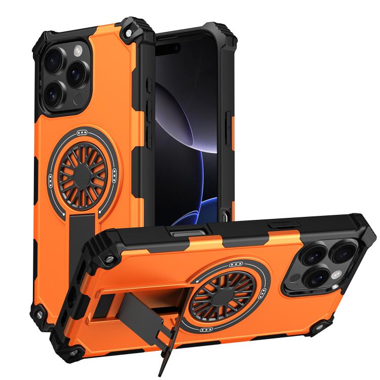 Shockproof Kickstand Metallic Shaft MagSafe Phone Case