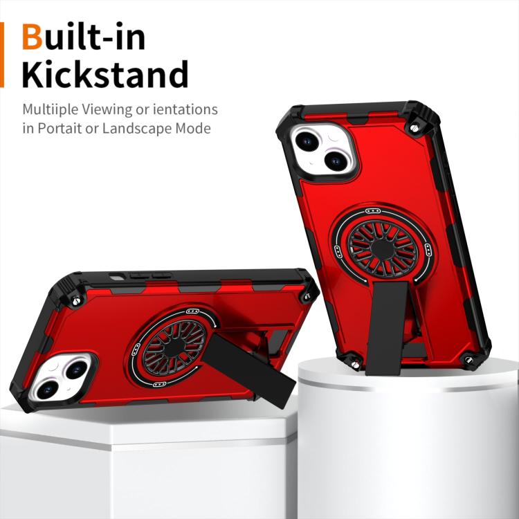 Shockproof Kickstand Metallic Shaft MagSafe Phone Case