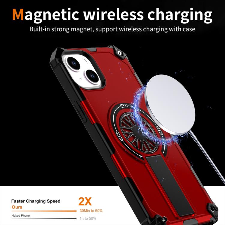 Shockproof Kickstand Metallic Shaft MagSafe Phone Case