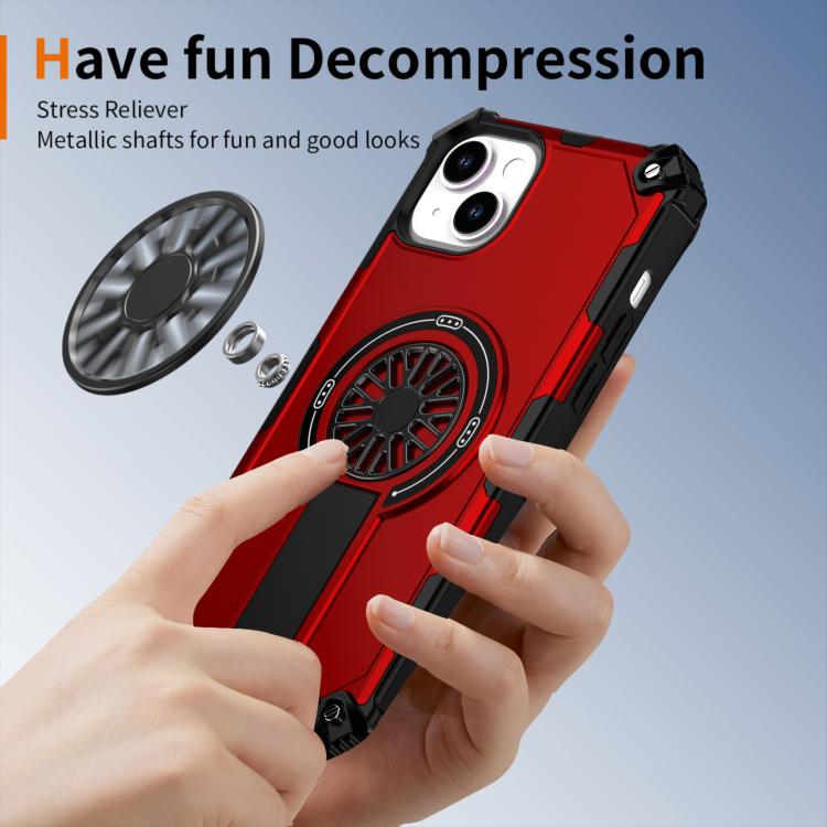 Shockproof Kickstand Metallic Shaft MagSafe Phone Case