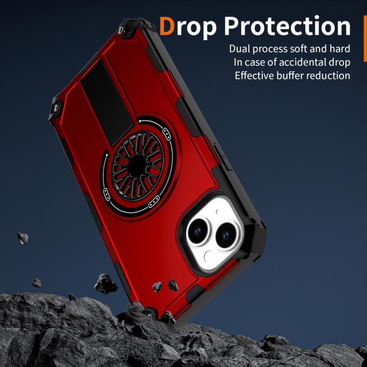 Shockproof Kickstand Metallic Shaft MagSafe Phone Case