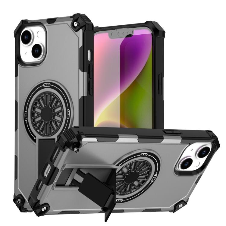 Shockproof Kickstand Metallic Shaft MagSafe Phone Case