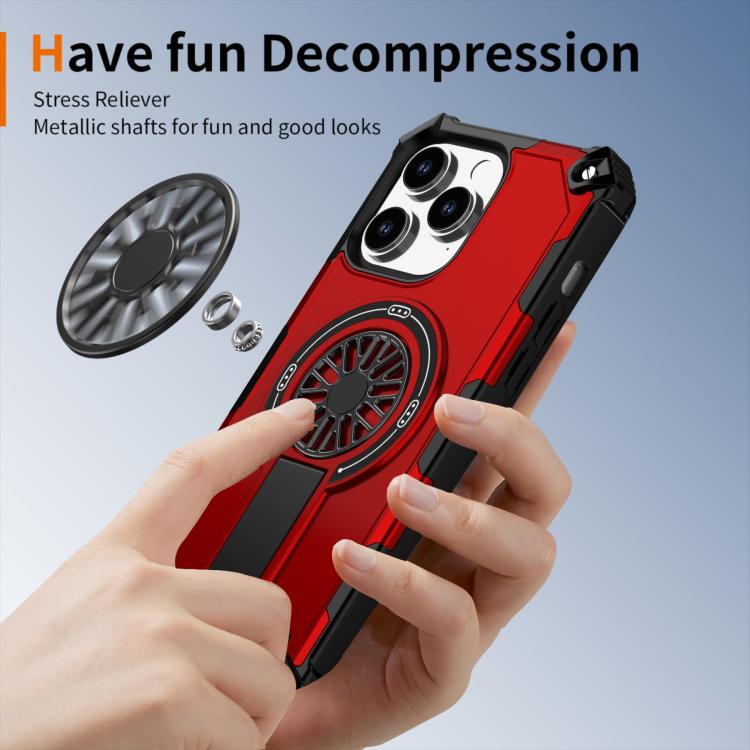 Shockproof Kickstand Metallic Shaft MagSafe Phone Case