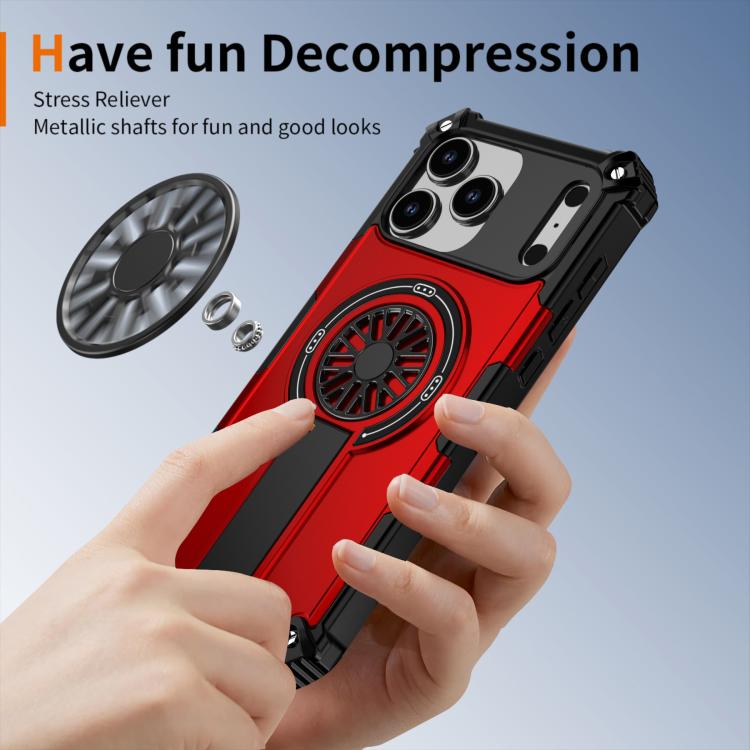 Shockproof Kickstand Metallic Shaft MagSafe Phone Case
