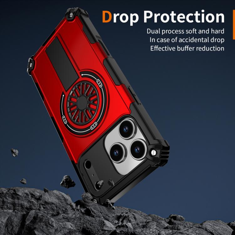 Shockproof Kickstand Metallic Shaft MagSafe Phone Case