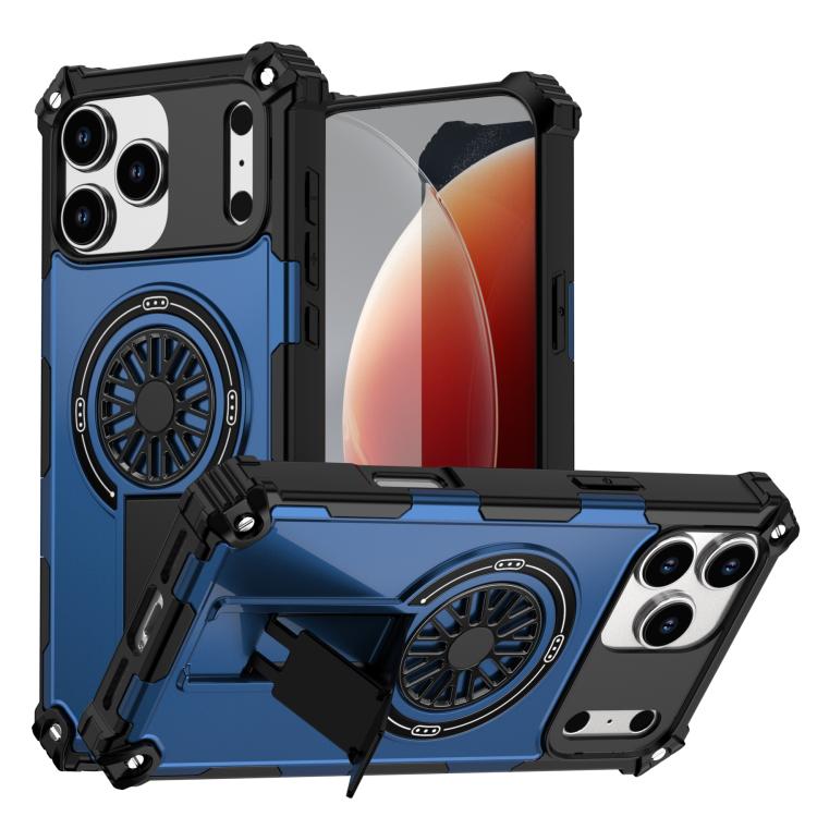 Shockproof Kickstand Metallic Shaft MagSafe Phone Case