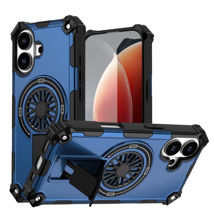 Shockproof Kickstand Metallic Shaft MagSafe Phone Case