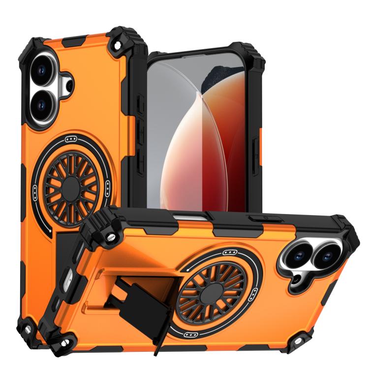 Shockproof Kickstand Metallic Shaft MagSafe Phone Case