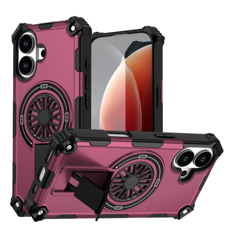 Shockproof Kickstand Metallic Shaft MagSafe Phone Case