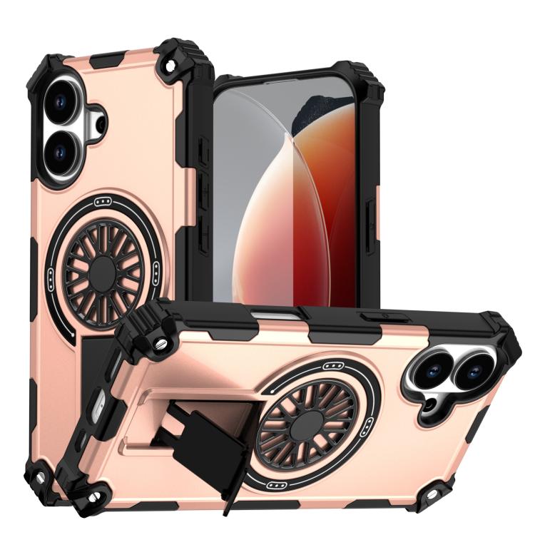 Shockproof Kickstand Metallic Shaft MagSafe Phone Case