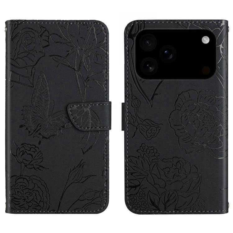 Skin Feel Butterfly Embossed Flip Leather Phone Case
