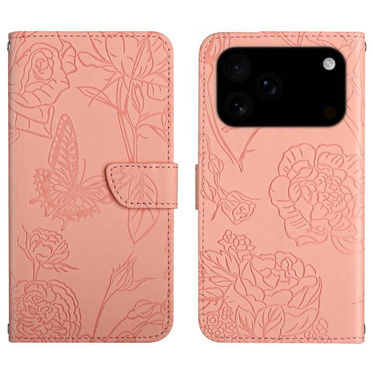 Skin Feel Butterfly Embossed Flip Leather Phone Case