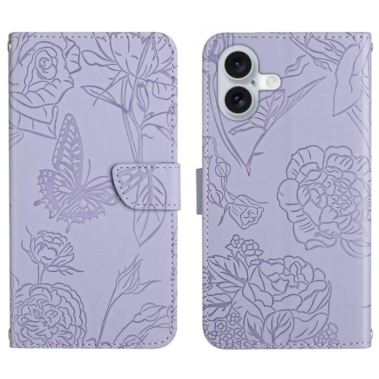 Skin Feel Butterfly Embossed Flip Leather Phone Case