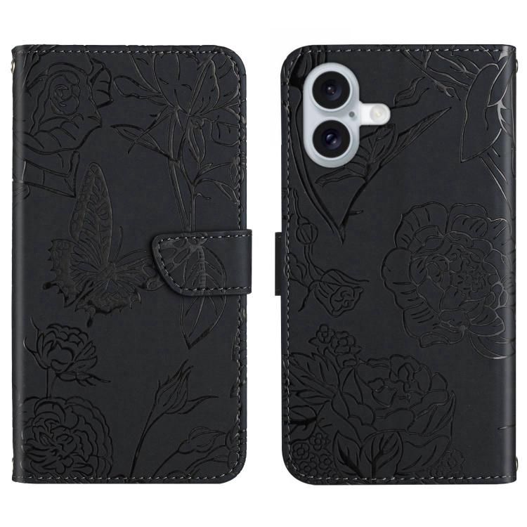 Skin Feel Butterfly Embossed Flip Leather Phone Case