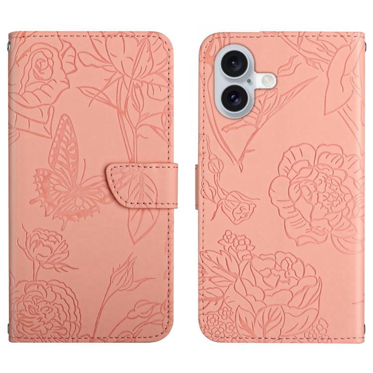 Skin Feel Butterfly Embossed Flip Leather Phone Case