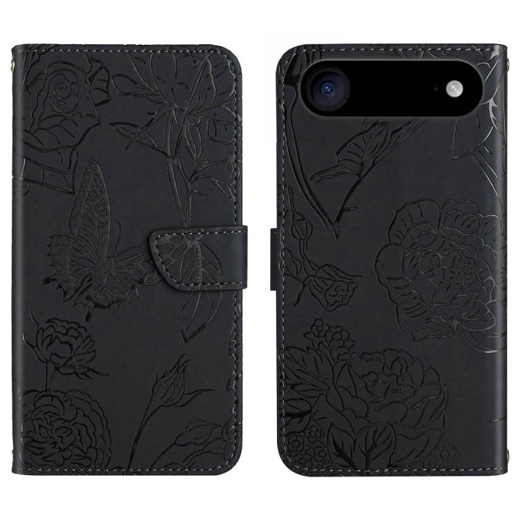 Skin Feel Butterfly Embossed Flip Leather Phone Case