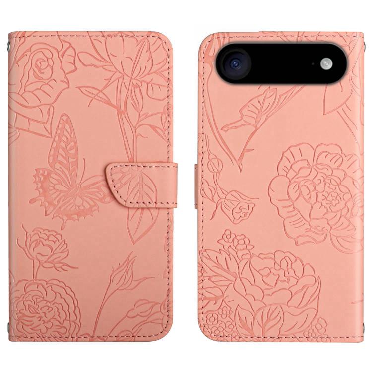 Skin Feel Butterfly Embossed Flip Leather Phone Case