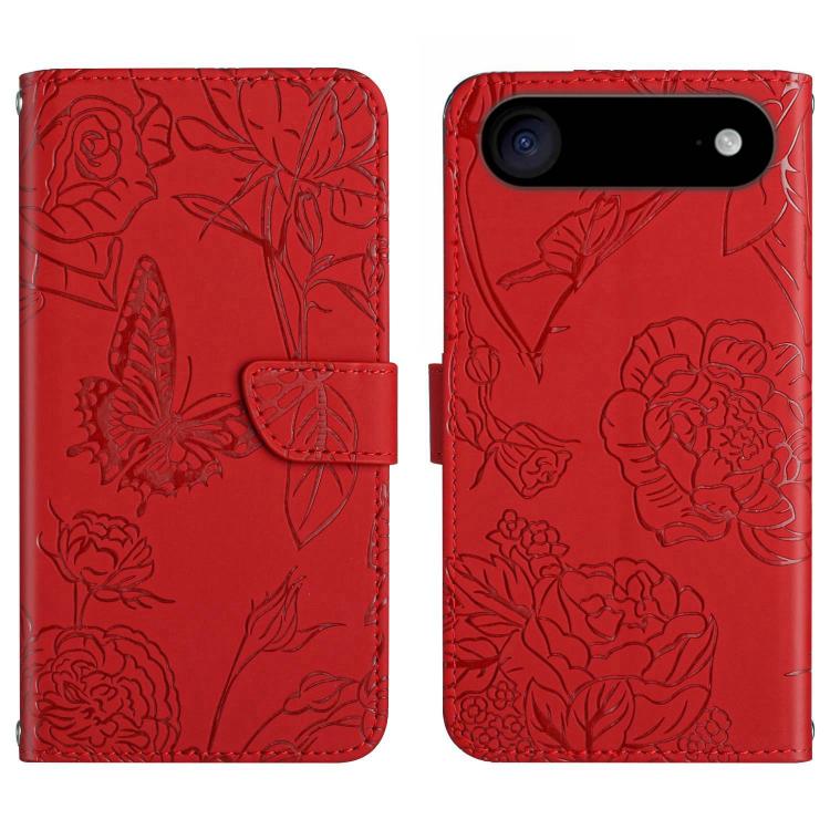 Skin Feel Butterfly Embossed Flip Leather Phone Case