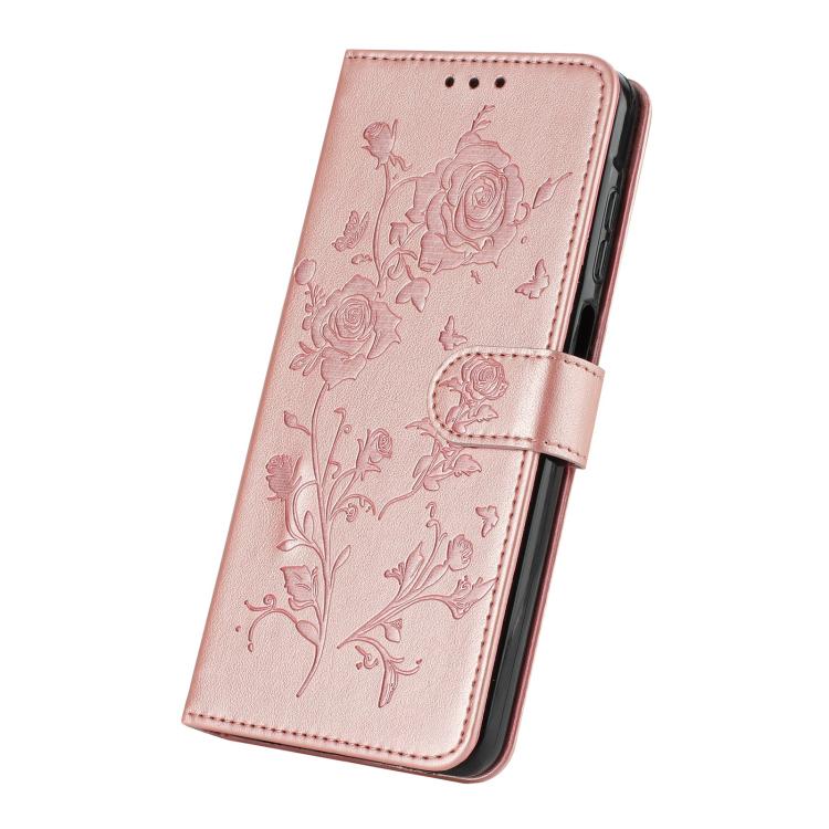 Rose Flower Embossing Pattern Leather Phone Case, For iPhone 17, For iPhone 17 Air