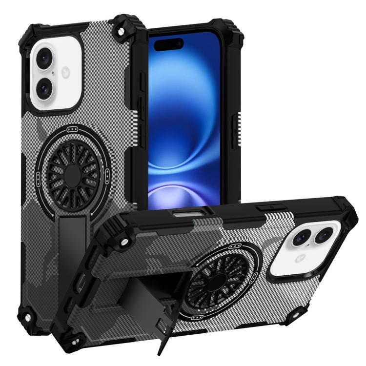 Camouflage Kickstand Rotating Shaft MagSafe Phone Case
